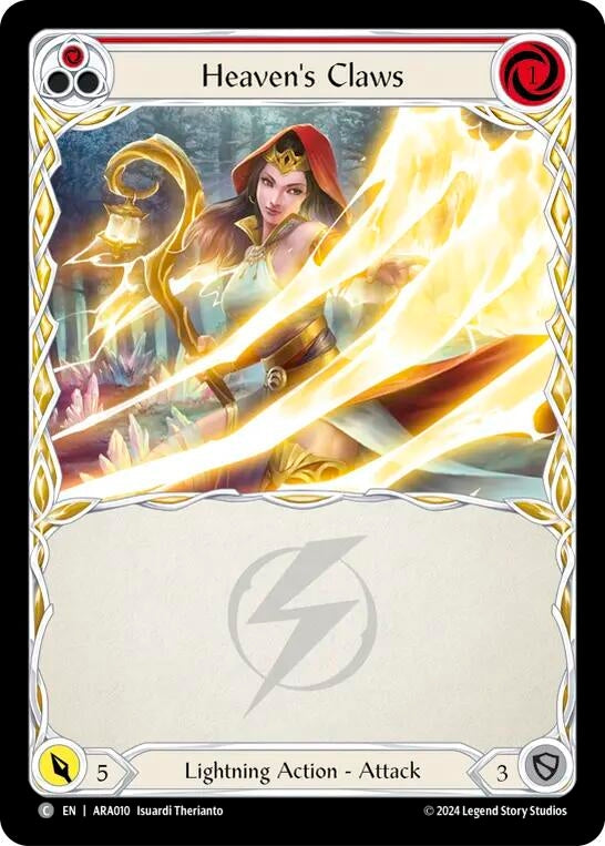 Image for Heaven's Claws (Red) (Blitz Deck: Rosetta - Aurora) (ARA010) - Flesh and Blood TCG
