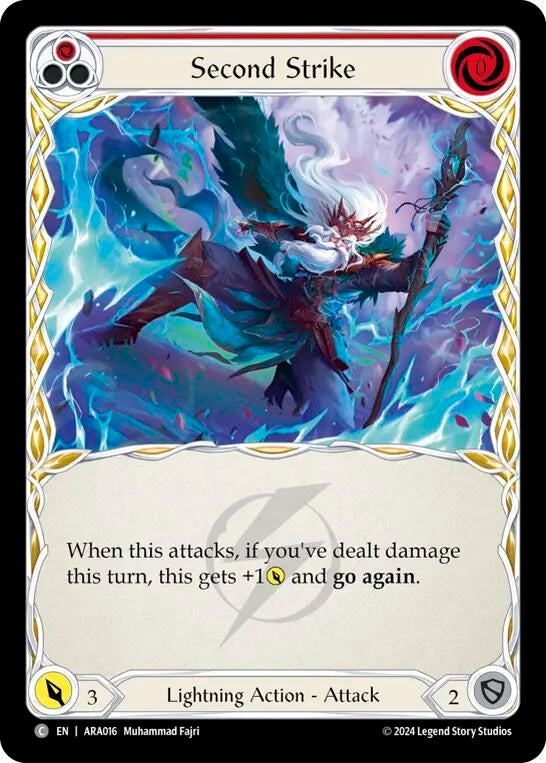 Image for Second Strike (Red) (Blitz Deck: Rosetta - Aurora) (ARA016) - Flesh and Blood TCG