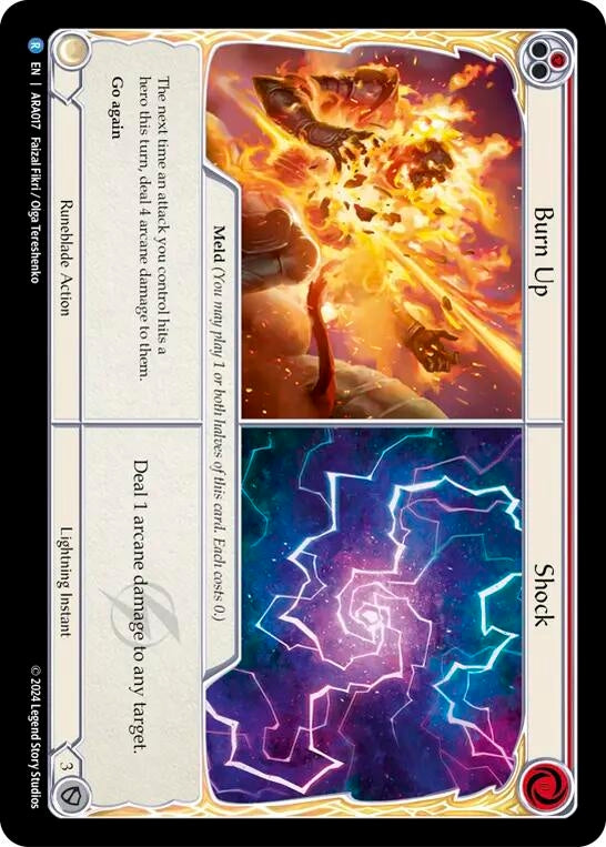 Image for Burn Up // Shock (Blitz Deck: Rosetta - Aurora) (ARA017) - Flesh and Blood TCG