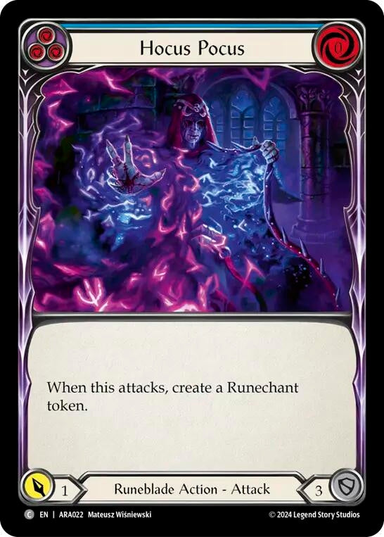 Image for Hocus Pocus (Blue) (Blitz Deck: Rosetta - Aurora) (ARA022) - Flesh and Blood TCG