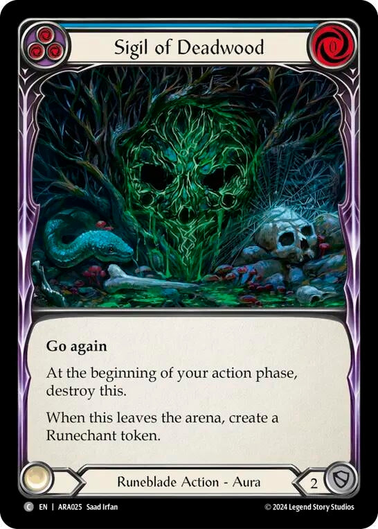 Image for Sigil of Deadwood (Blitz Deck: Rosetta - Aurora) (ARA025) - Flesh and Blood TCG