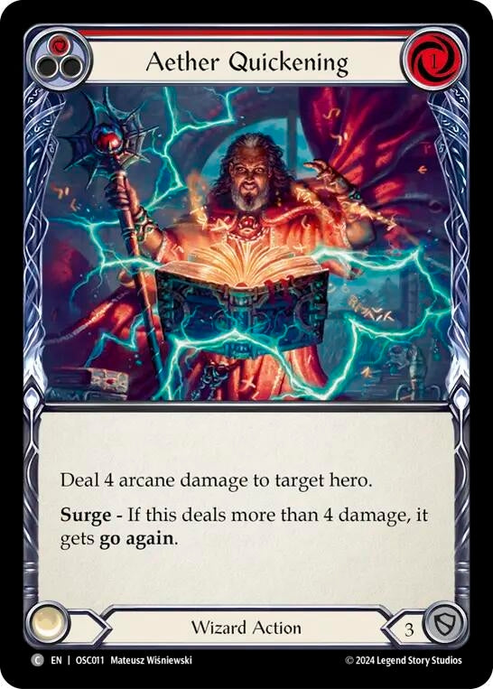 Image for Aether Quickening (Red) (Blitz Deck: Rosetta - Oscilio) (OSC011) - Flesh and Blood TCG