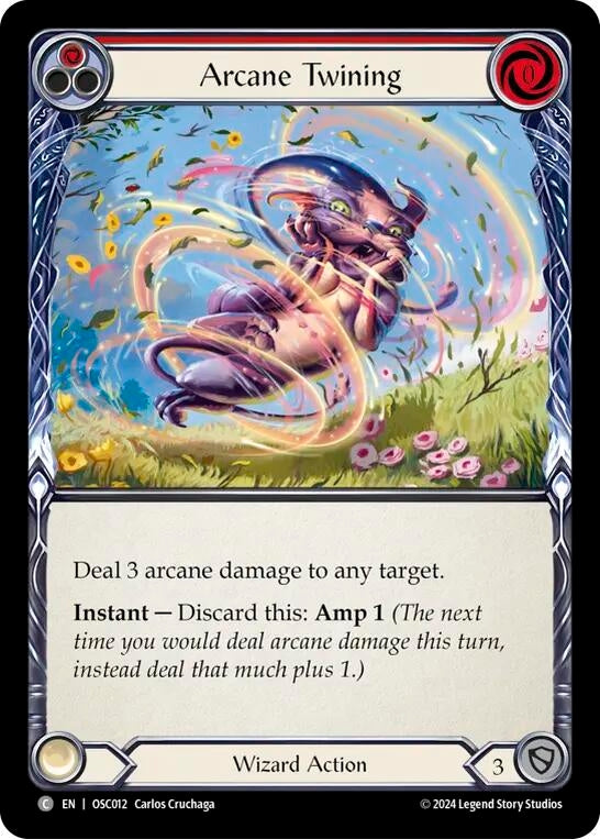 Image for Arcane Twining (Red) (Blitz Deck: Rosetta - Oscilio) (OSC012) - Flesh and Blood TCG