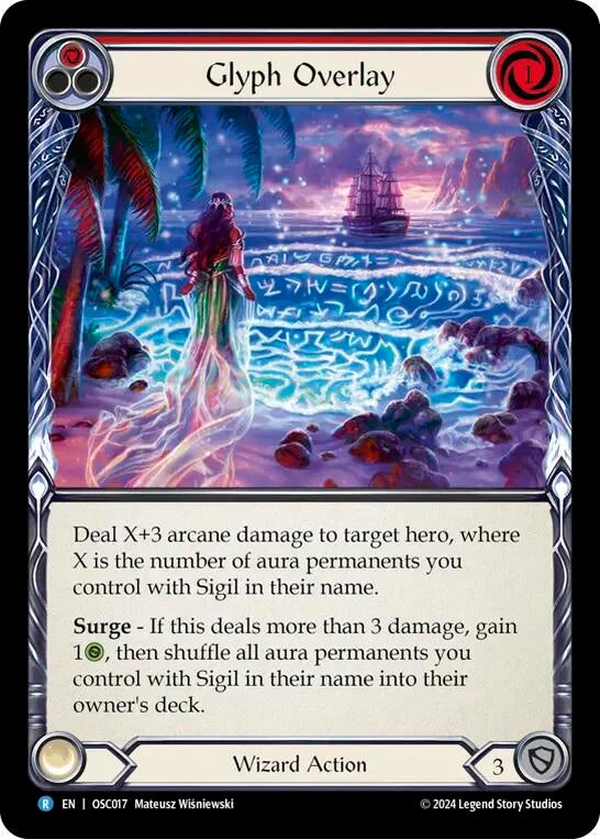 Image for Glyph Overlay (Red) (Blitz Deck: Rosetta - Oscilio) (OSC017) - Flesh and Blood TCG
