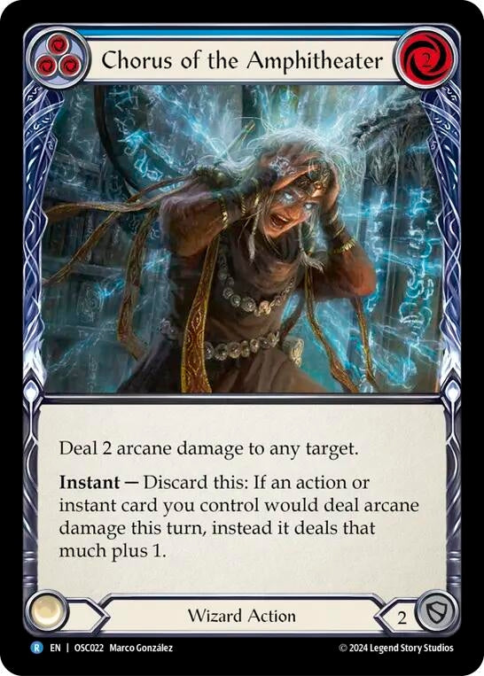 Image for Chorus of the Amphitheater (Blue) (Blitz Deck: Rosetta - Oscilio) (OSC022) - Flesh and Blood TCG