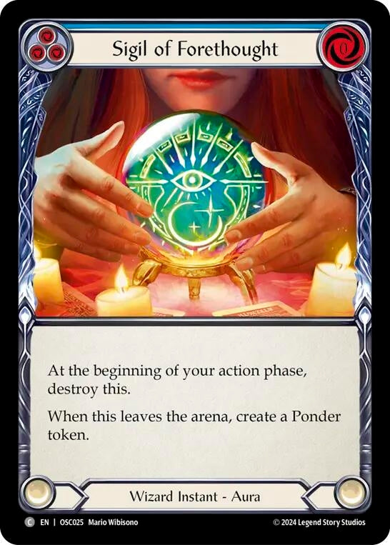 Image for Sigil of Forethought (Blitz Deck: Rosetta - Oscilio) (OSC025) - Flesh and Blood TCG