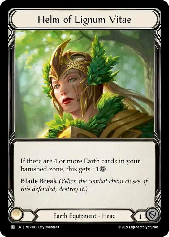 Image for Helm of Lignum Vitae (Blitz Deck: Rosetta - Verdance) (VER003) - Flesh and Blood TCG