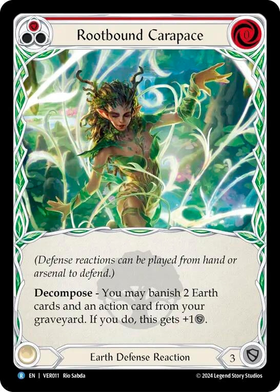 Image for Rootbound Carapace (Red) (Blitz Deck: Rosetta - Verdance) (VER011) - Flesh and Blood TCG