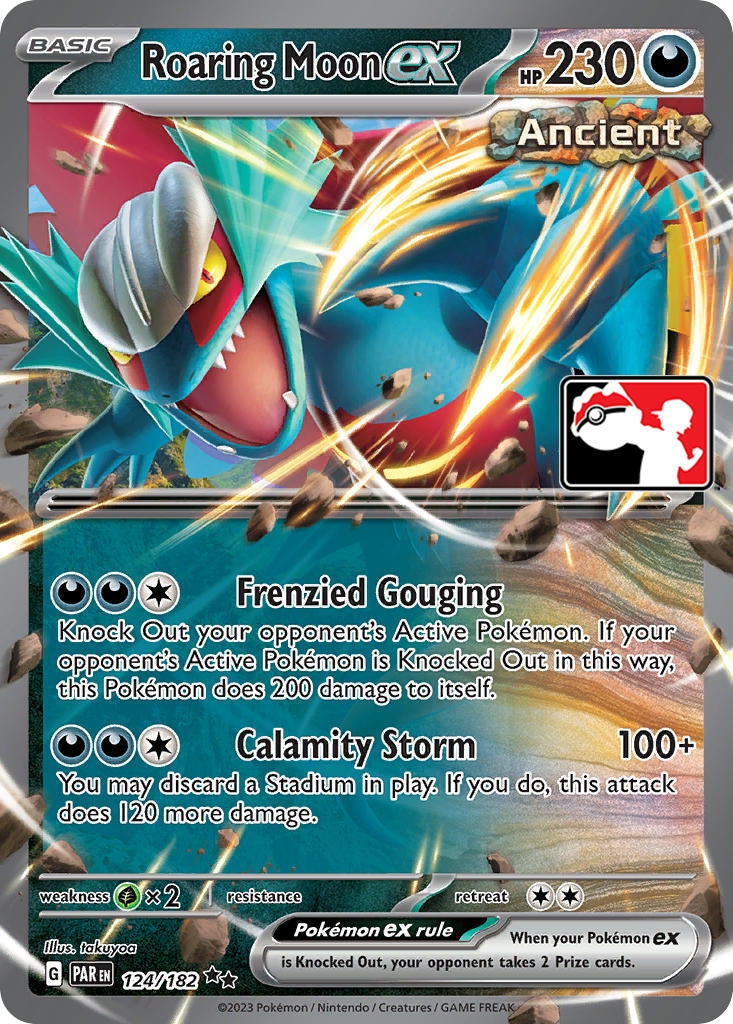 Image for Roaring Moon ex (Prize Pack Series Cards) (124/182) - Pokemon