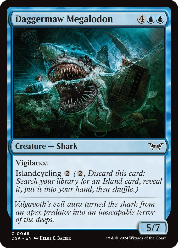 Image for Daggermaw Megalodon (Duskmourn: House of Horror) (48) - Magic: The Gathering