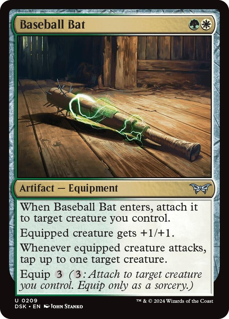 Image for Baseball Bat (Duskmourn: House of Horror) (209) - Magic: The Gathering