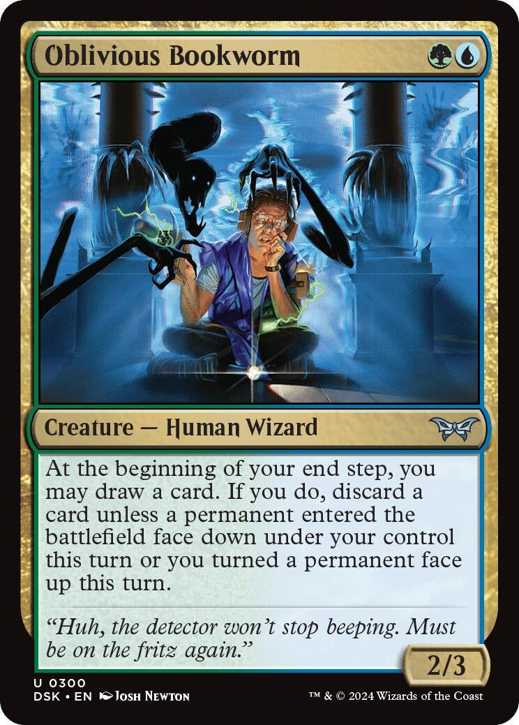 Image for Oblivious Bookworm (0300) (Duskmourn: House of Horror) (300) - Magic: The Gathering
