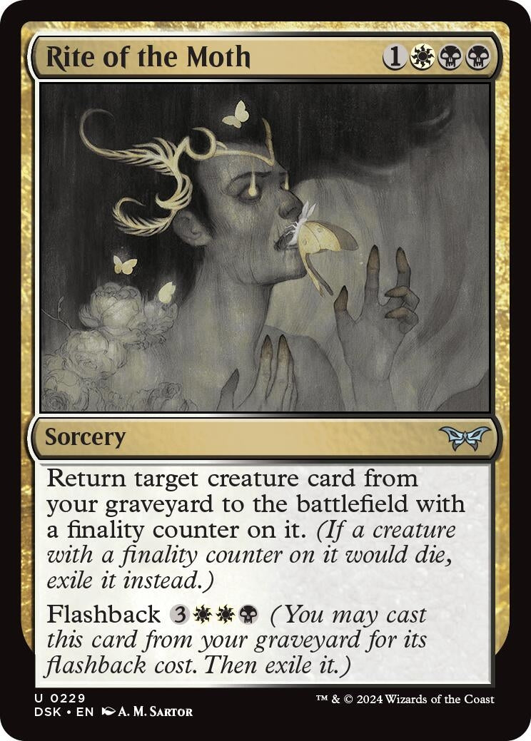 Image for Rite of the Moth (Duskmourn: House of Horror) (229) - Magic: The Gathering