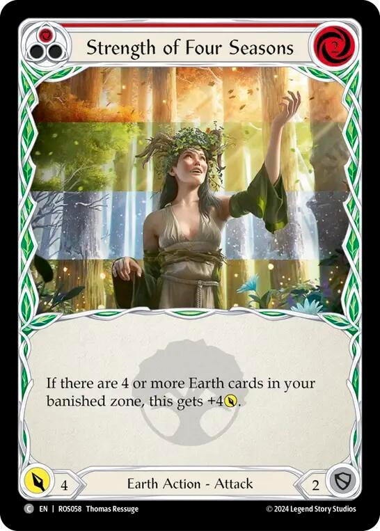 Image for Strength of Four Seasons (Red) (Rosetta) (ROS058) - Flesh and Blood TCG