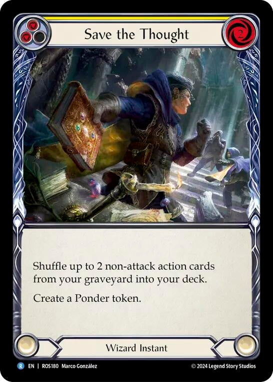 Image for Save the Thought (Yellow) (Rosetta) (ROS180) - Flesh and Blood TCG