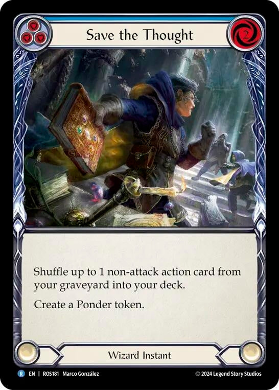 Image for Save the Thought (Blue) (Rosetta) (ROS181) - Flesh and Blood TCG