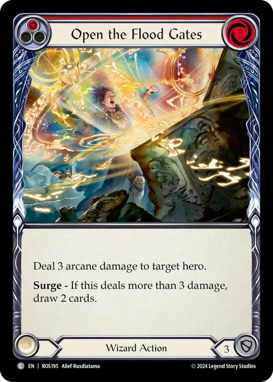 Image for Open the Flood Gates (Red) (Rosetta) (ROS195) - Flesh and Blood TCG