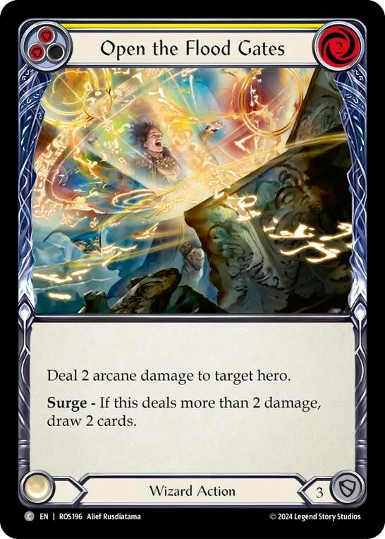 Image for Open the Flood Gates (Yellow) (Rosetta) (ROS196) - Flesh and Blood TCG