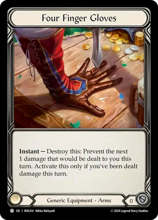 Image for Four Finger Gloves (Rosetta) (ROS214) - Flesh and Blood TCG