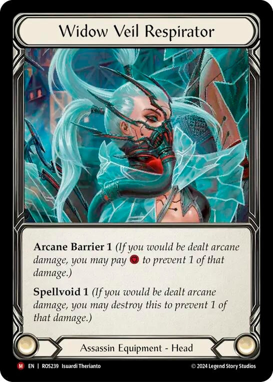 Image for Widow Veil Respirator (Rosetta) (ROS239) - Flesh and Blood TCG