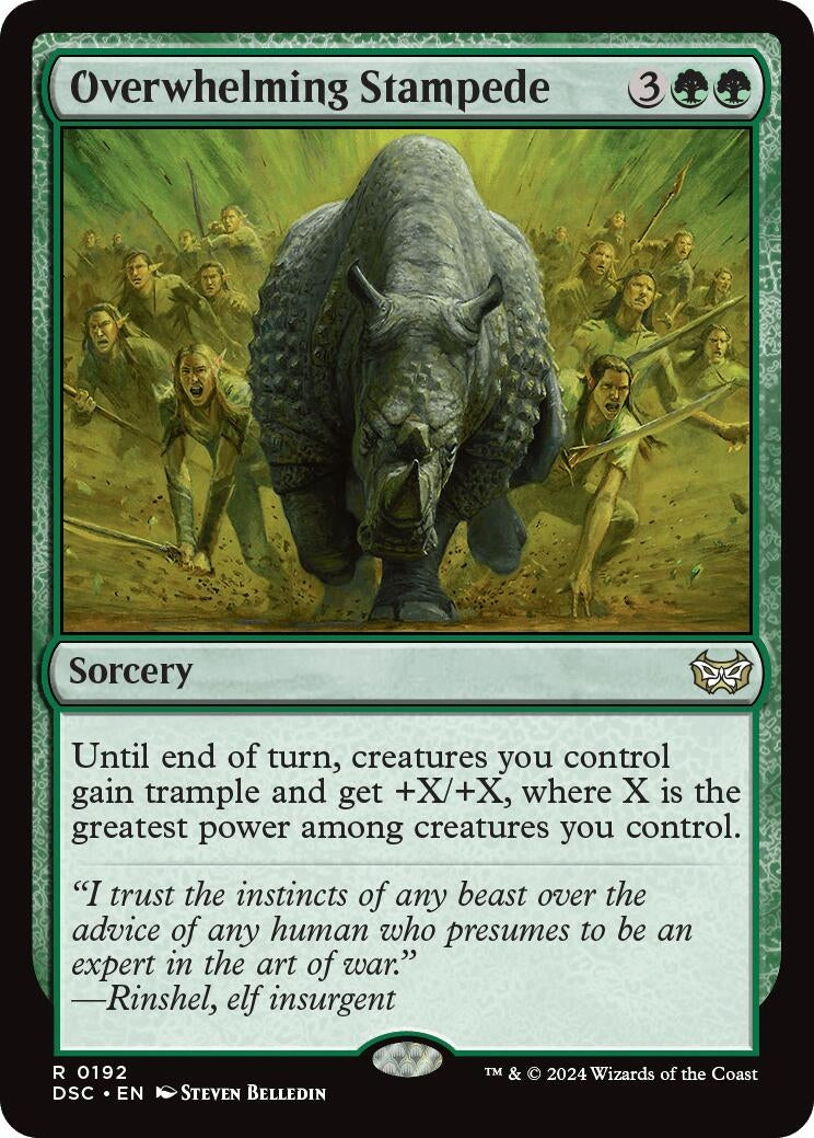 Image for Overwhelming Stampede (Commander: Duskmourn: House of Horror) (192) - Magic: The Gathering