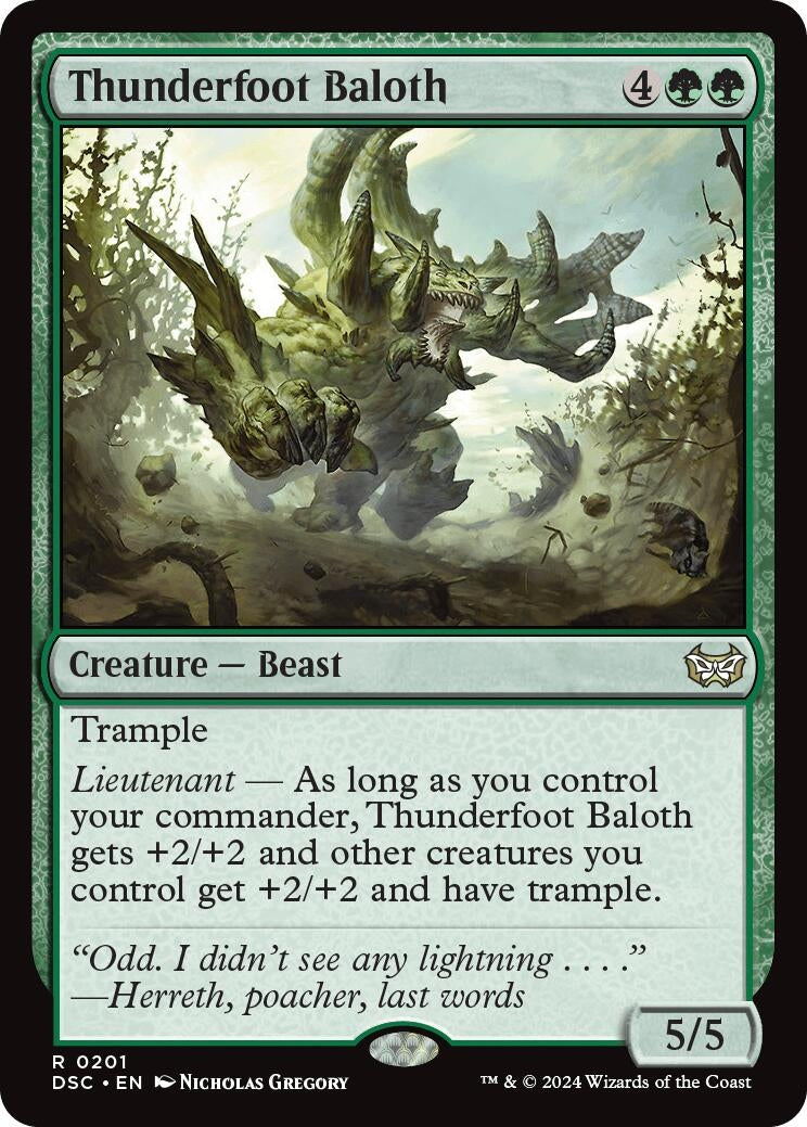 Image for Thunderfoot Baloth (Commander: Duskmourn: House of Horror) (201) - Magic: The Gathering