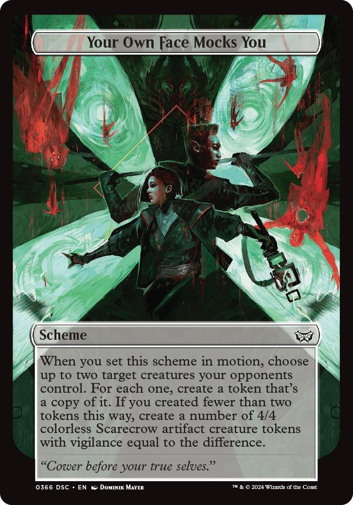 Image for Your Own Face Mocks You (Full Art) (Archenemy: Duskmourn) (366) - Magic: The Gathering