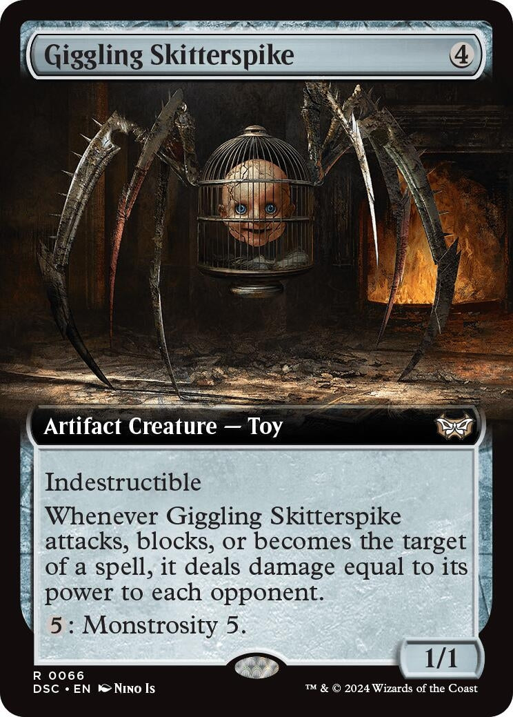 Image for Giggling Skitterspike (Extended Art) (Commander: Duskmourn: House of Horror) (66) - Magic: The Gathering