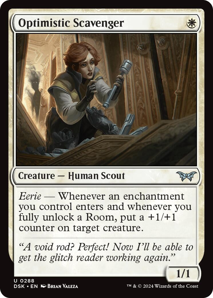 Image for Optimistic Scavenger (0288) (Duskmourn: House of Horror) (288) - Magic: The Gathering