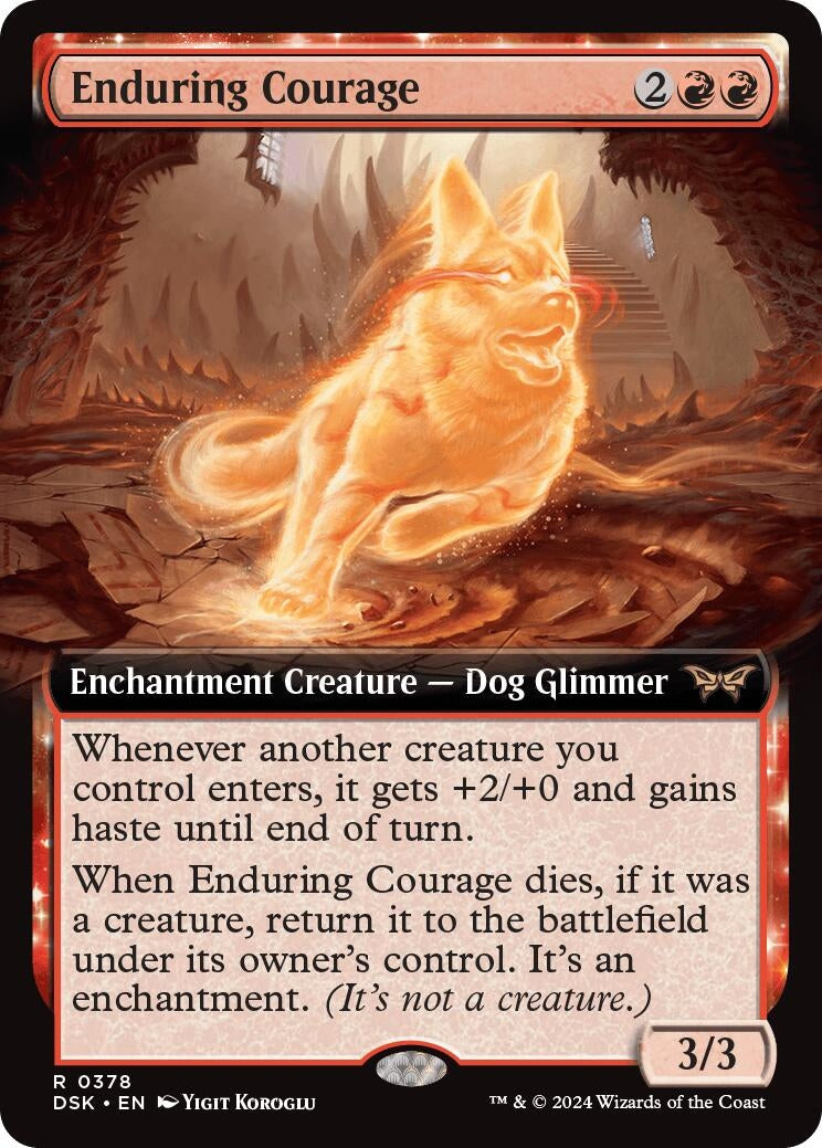 Image for Enduring Courage (Extended Art) (Duskmourn: House of Horror) (378) - Magic: The Gathering