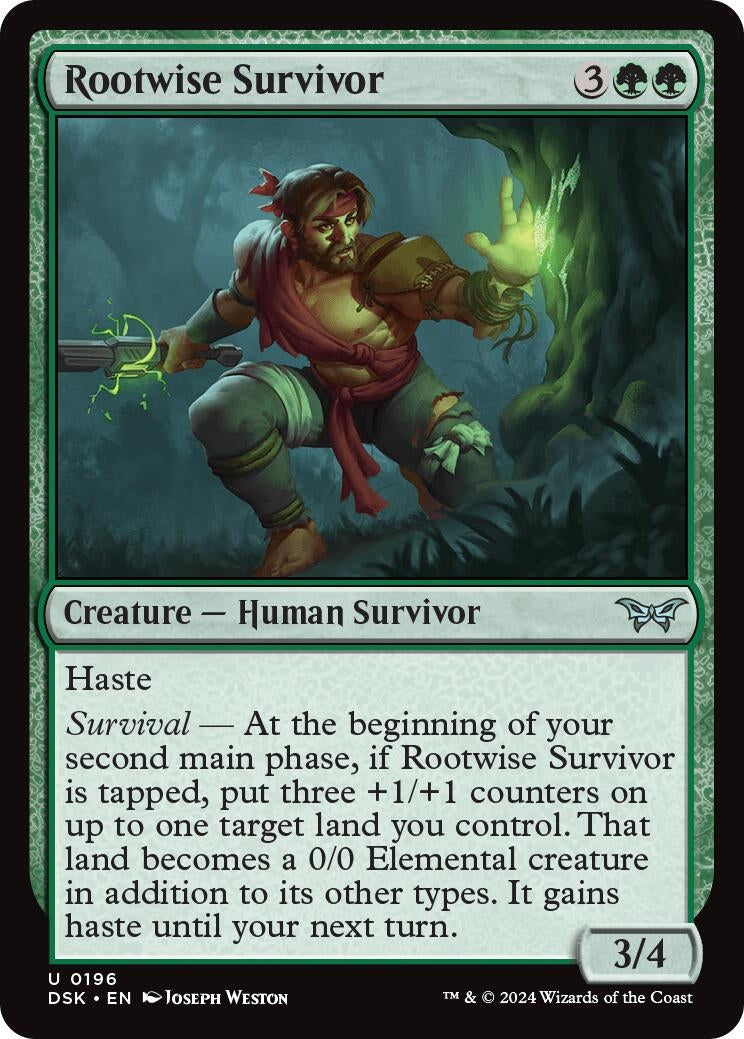 Image for Rootwise Survivor (Duskmourn: House of Horror) (196) - Magic: The Gathering