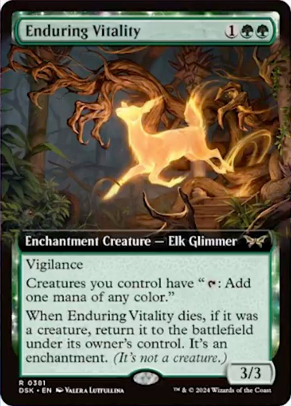 Image for Enduring Vitality (Extended Art) (Duskmourn: House of Horror) (381) - Magic: The Gathering