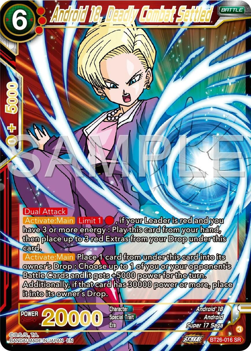Image for Android 18, Deadly Combat Settled (Ultimate Advent) (Bt26-016) - Dragon Ball Super: Masters