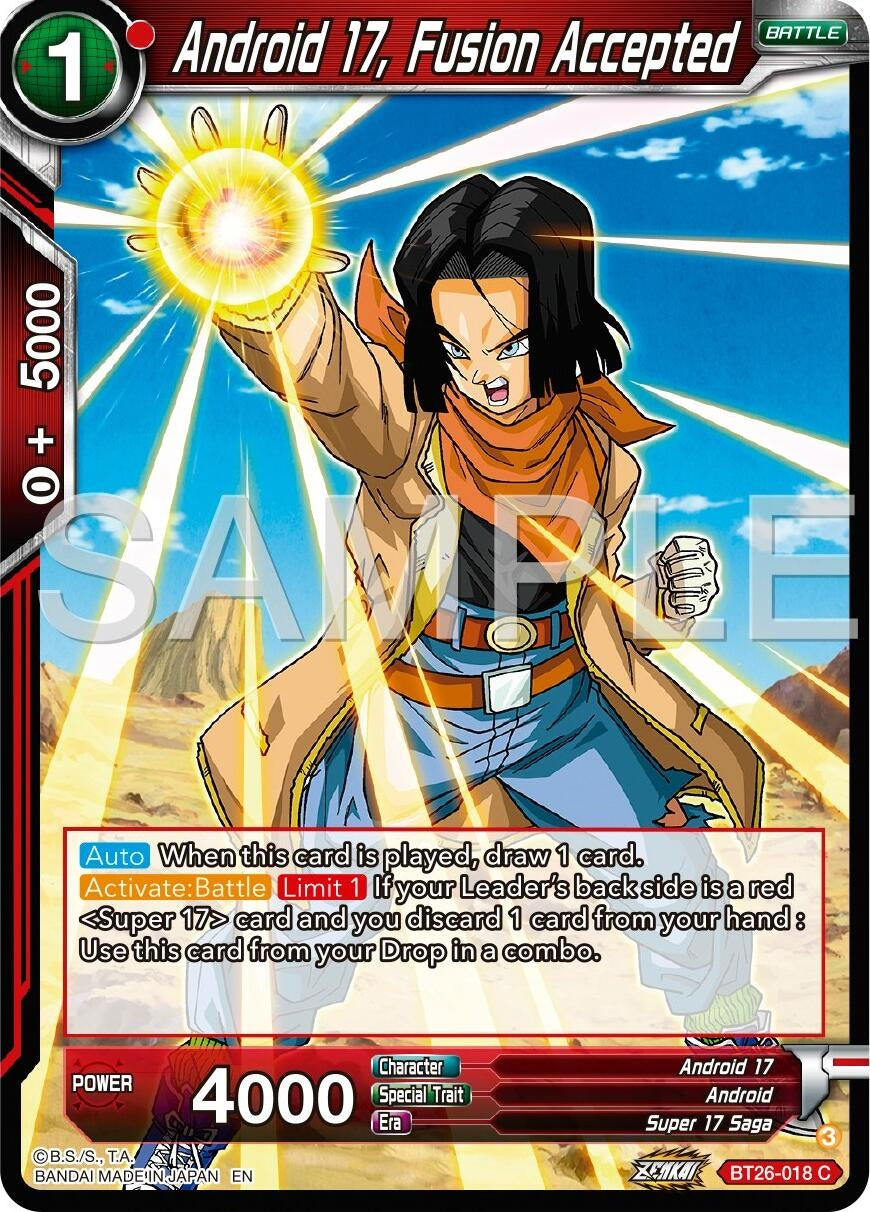 Image for Android 17, Fusion Accepted (Ultimate Advent) (BT26-018) - Dragon Ball Super: Masters