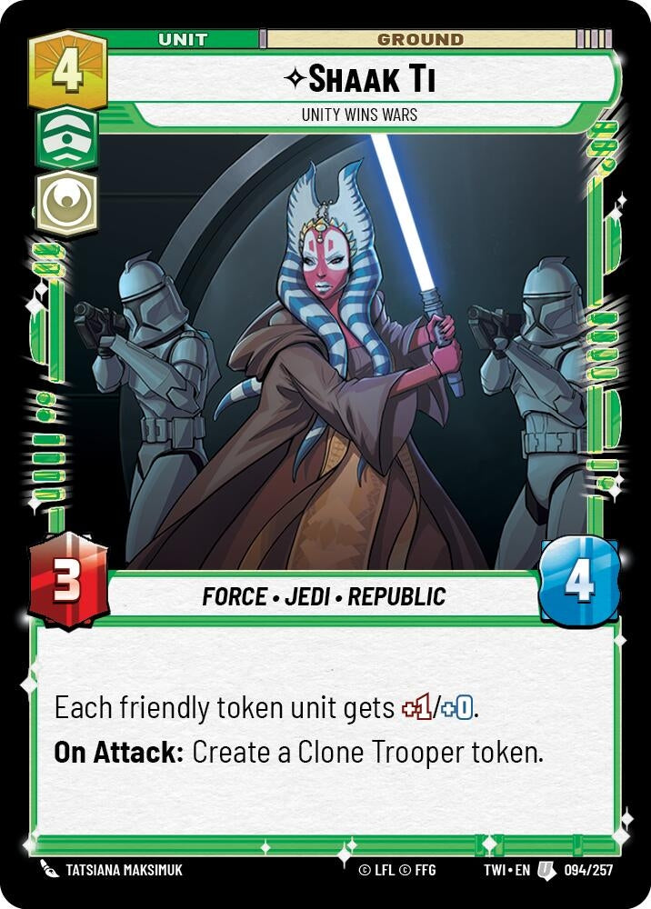 Image for Shaak Ti - Unity Wins Wars (Twilight of the Republic) (094/257) - Star Wars: Unlimited
