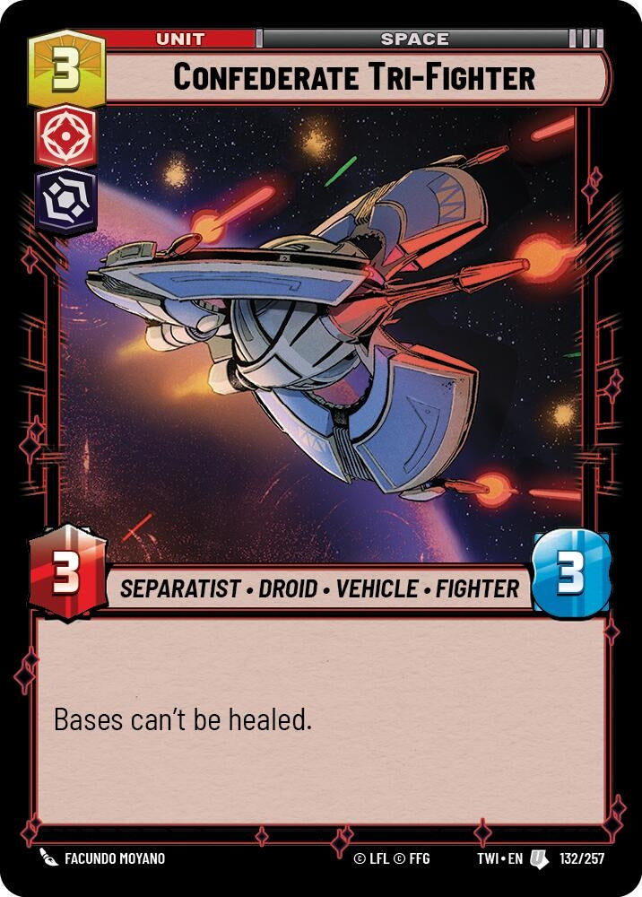 Image for Confederate Tri-Fighter (Twilight of the Republic) (132/257) - Star Wars: Unlimited
