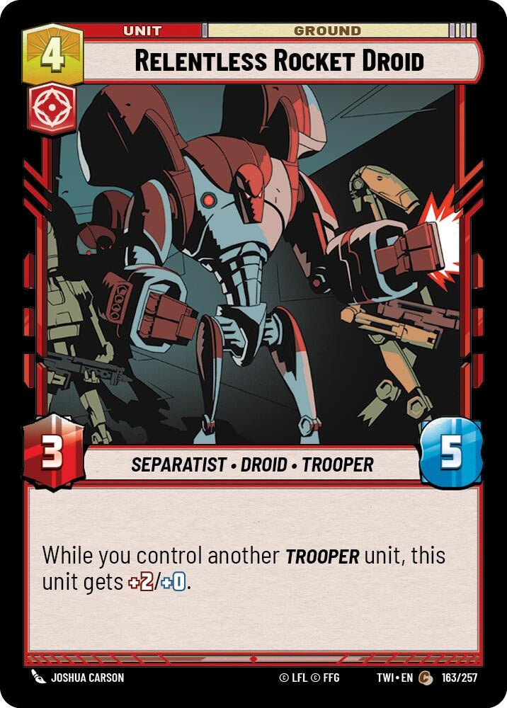 Image for Relentless Rocket Droid (Twilight of the Republic) (163/257) - Star Wars: Unlimited