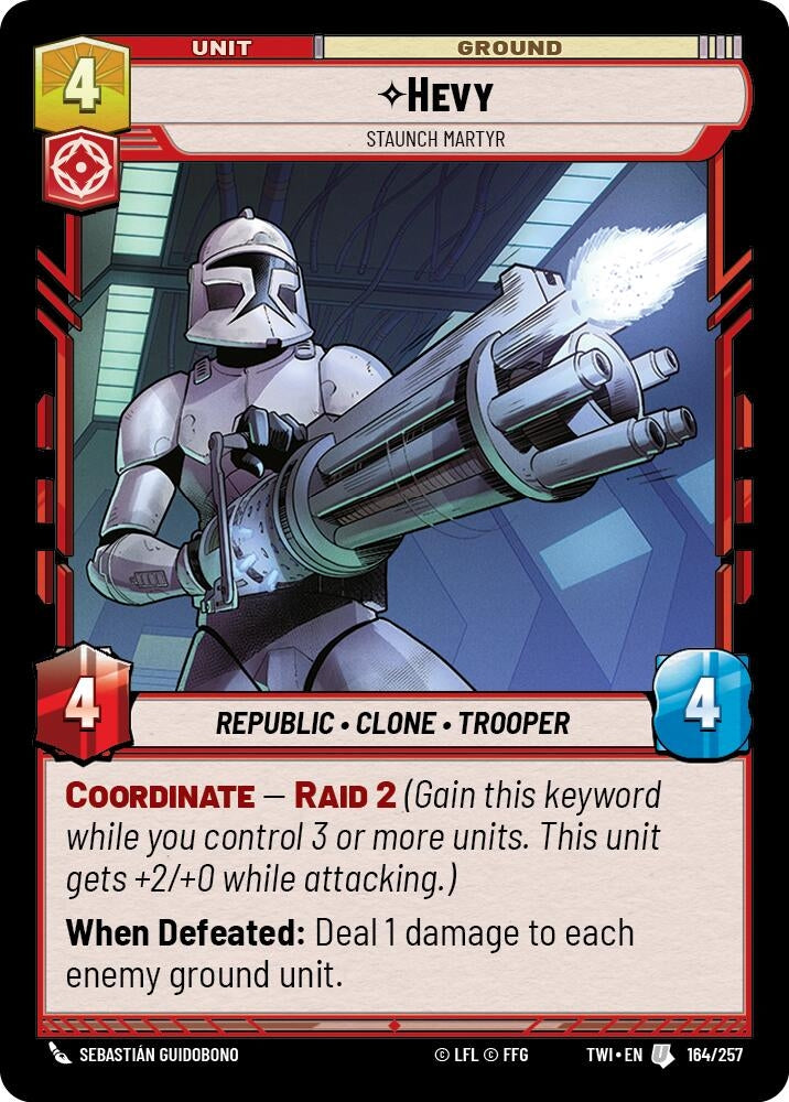 Image for Hevy - Staunch Martyr (Twilight of the Republic) (164/257) - Star Wars: Unlimited