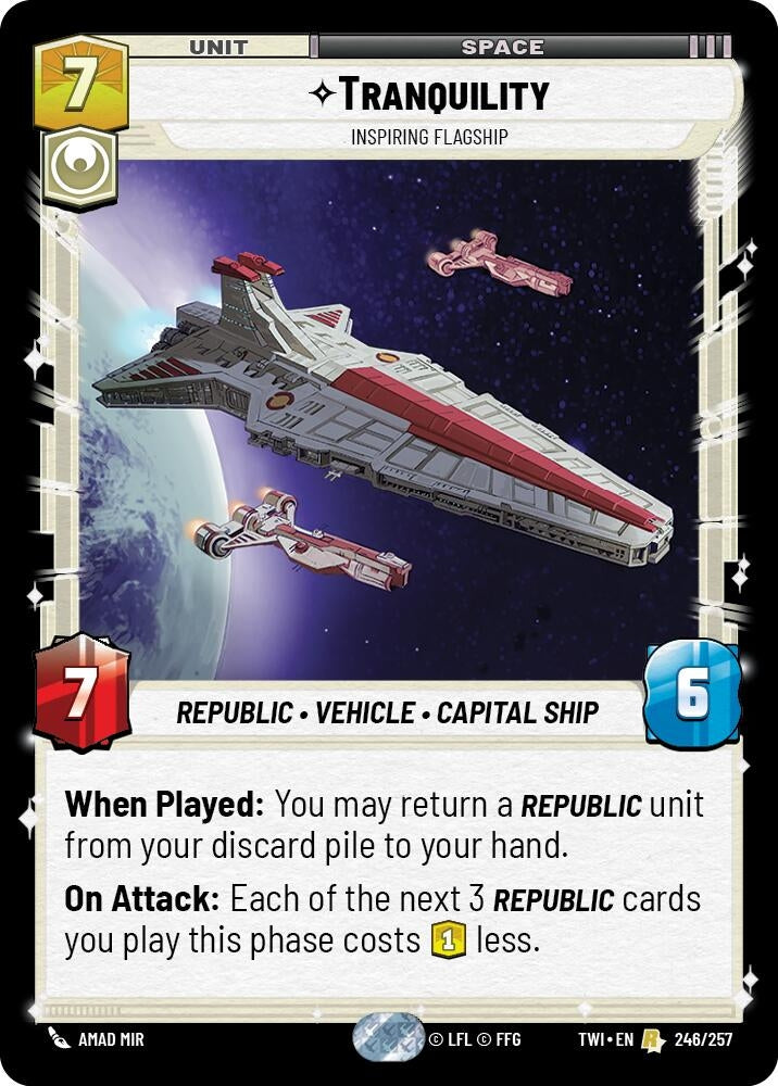 Image for Tranquility - Inspiring Flagship (Twilight of the Republic) (246/257) - Star Wars: Unlimited