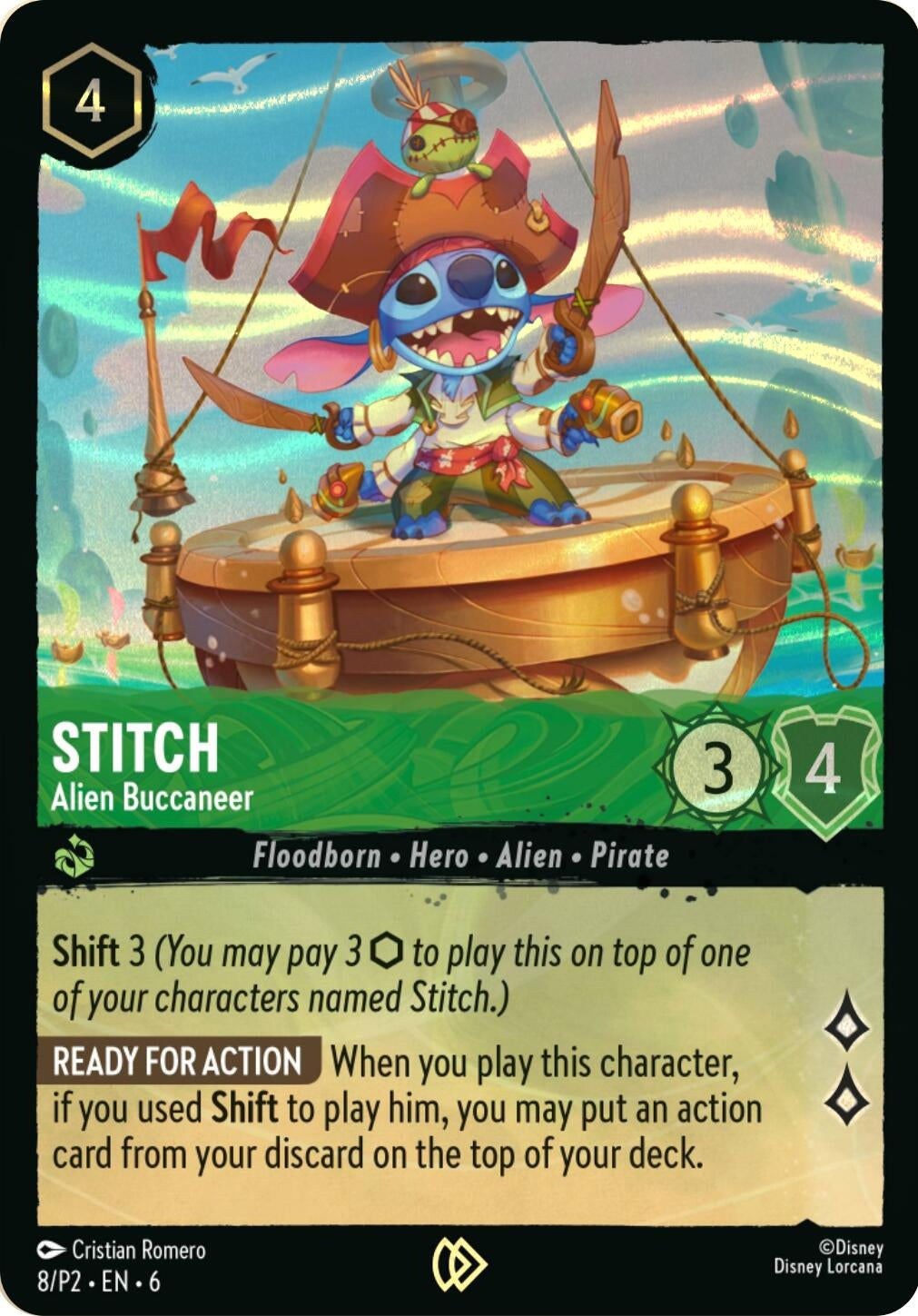 Image for Stitch - Alien Buccaneer (Stitch Collector's Gift Set Promo) (Disney Lorcana Promo Cards) (8) - Disney Lorcana
