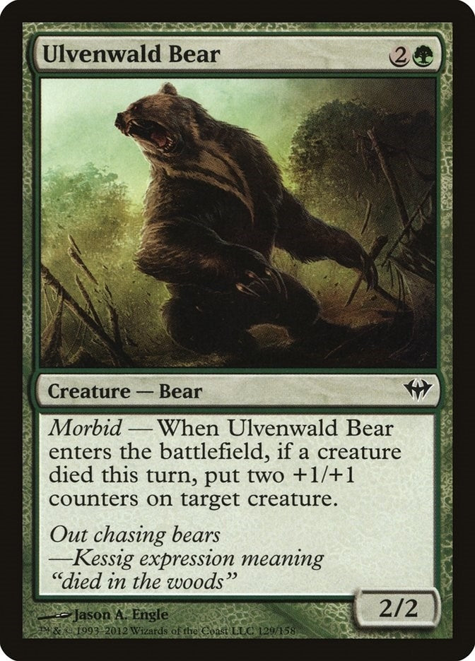 Image for Ulvenwald Bear (Dark Ascension) (129) - Magic: The Gathering