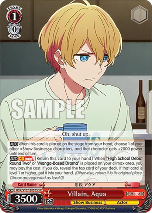 Image for Villain, Aqua (SR) ([OSHI NO KO]) (OSK/S107-E050S SR) - Weiss Schwarz