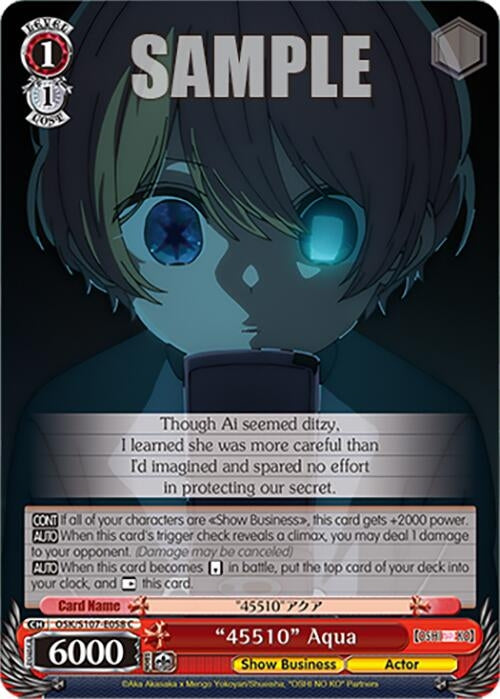 Image for "45510" Aqua ([OSHI NO KO]) (OSK/S107-E058 C) - Weiss Schwarz