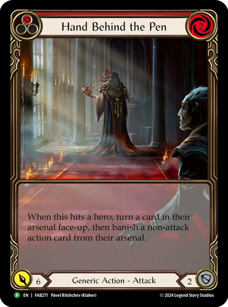 Image for Hand Behind the Pen (Extended Art) - FAB271 (Flesh and Blood: Promo Cards) (FAB271) - Flesh and Blood TCG
