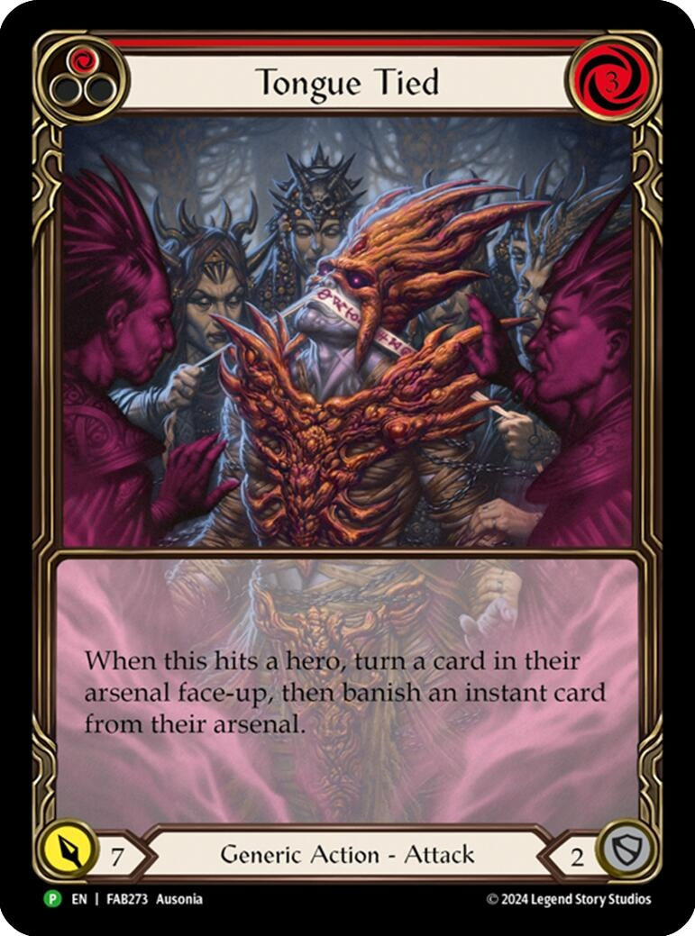 Image for Tongue Tied (Extended Art) - FAB273 (Flesh and Blood: Promo Cards) (FAB273) - Flesh and Blood TCG