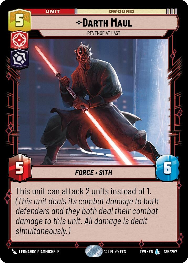 Image for Darth Maul - Revenge at Last (Twilight of the Republic) (135/257) - Star Wars: Unlimited