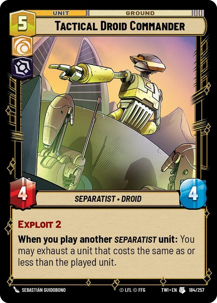 Image for Tactical Droid Commander (Twilight of the Republic) (184/257) - Star Wars: Unlimited