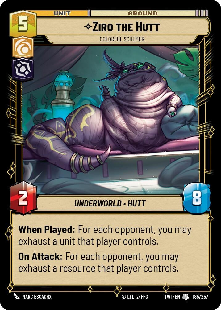 Image for Ziro the Hutt - Colorful Schemer (Twilight of the Republic) (185/257) - Star Wars: Unlimited