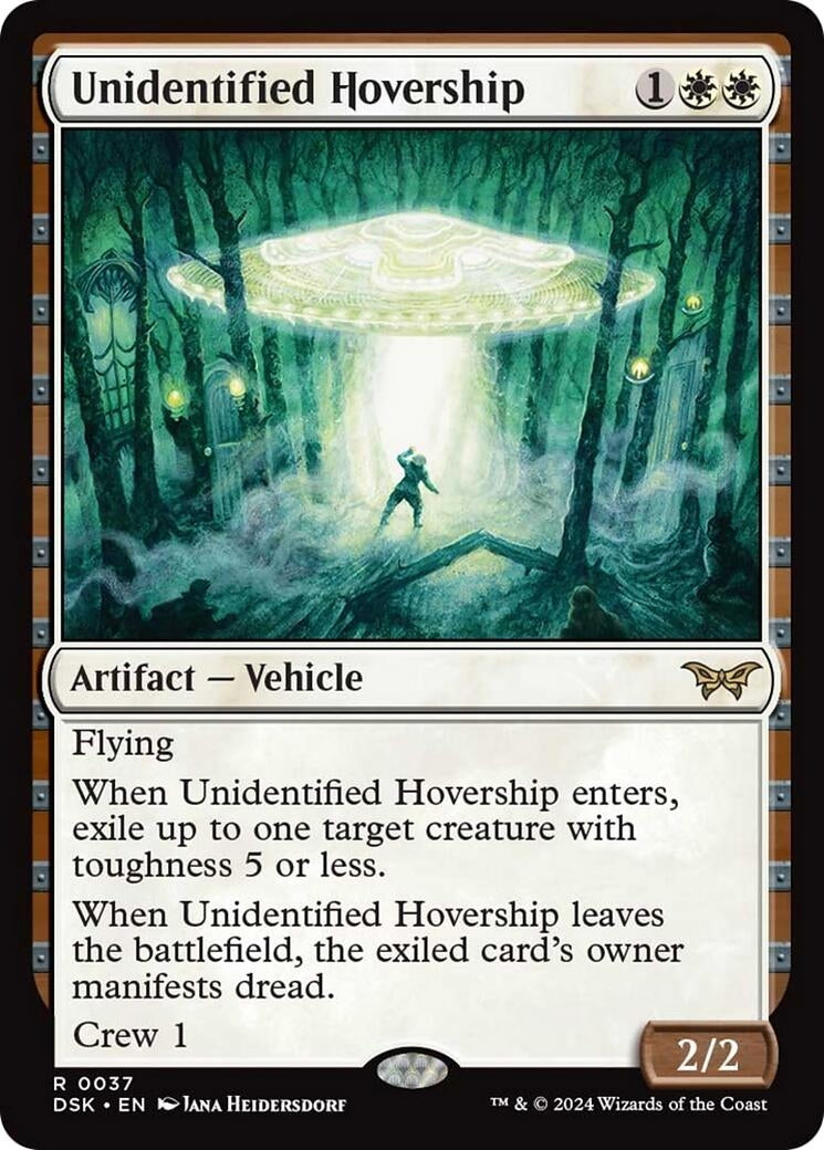 Image for Unidentified Hovership (Duskmourn: House of Horror) (37) - Magic: The Gathering