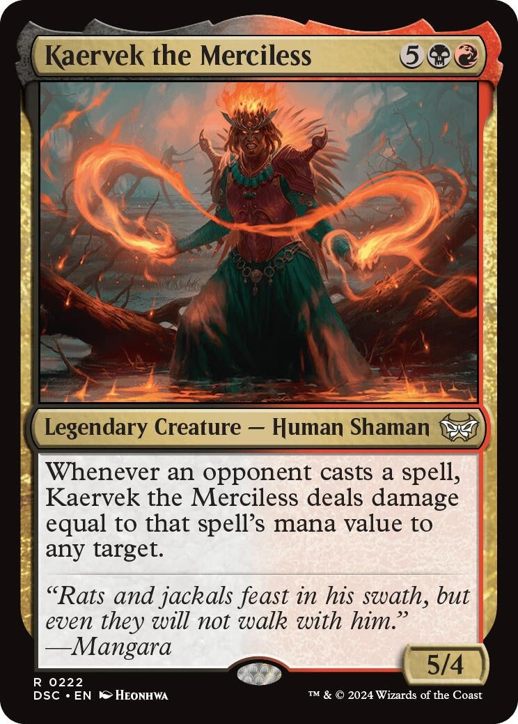 Image for Kaervek the Merciless (Commander: Duskmourn: House of Horror) (222) - Magic: The Gathering